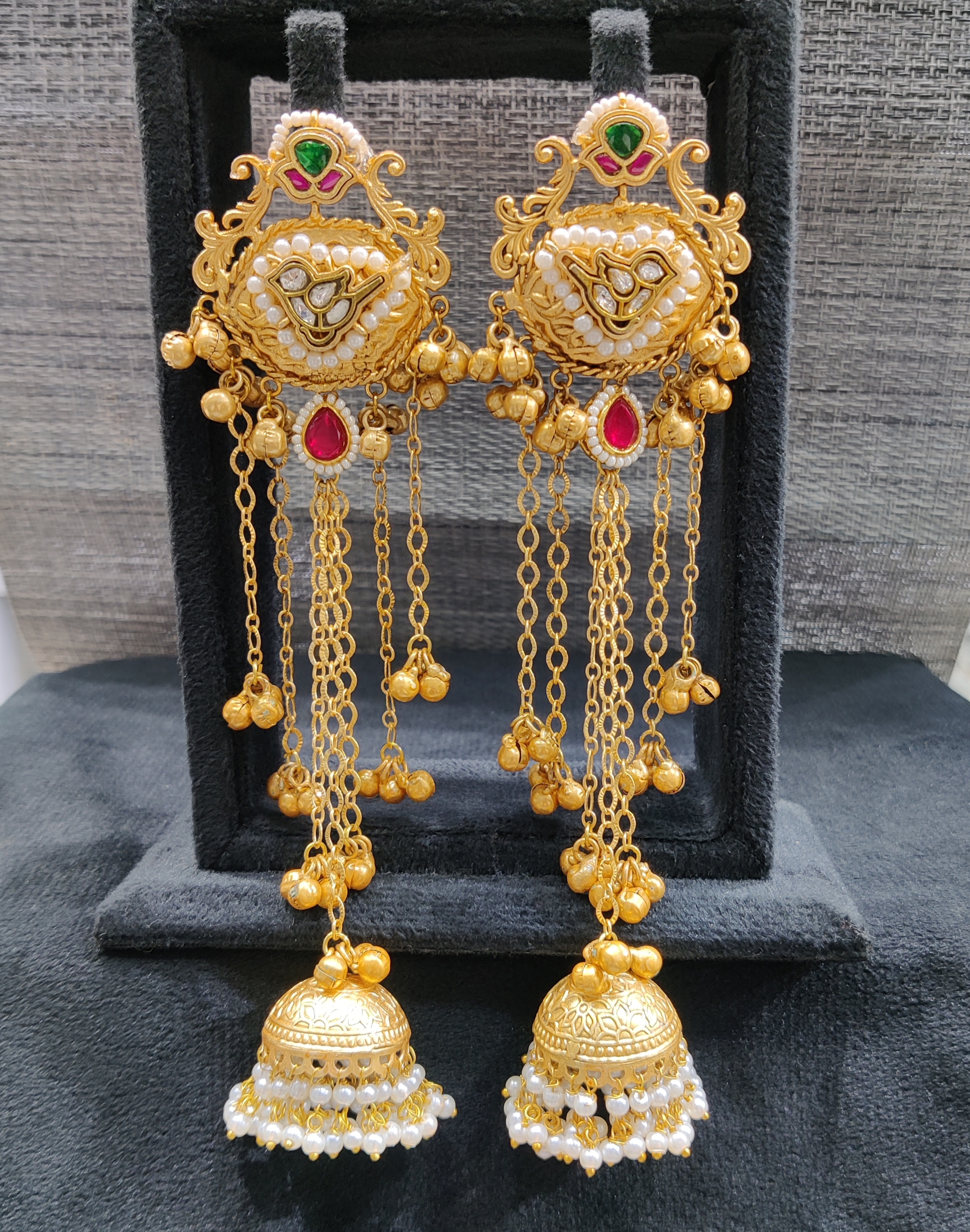 Silver replica earrings