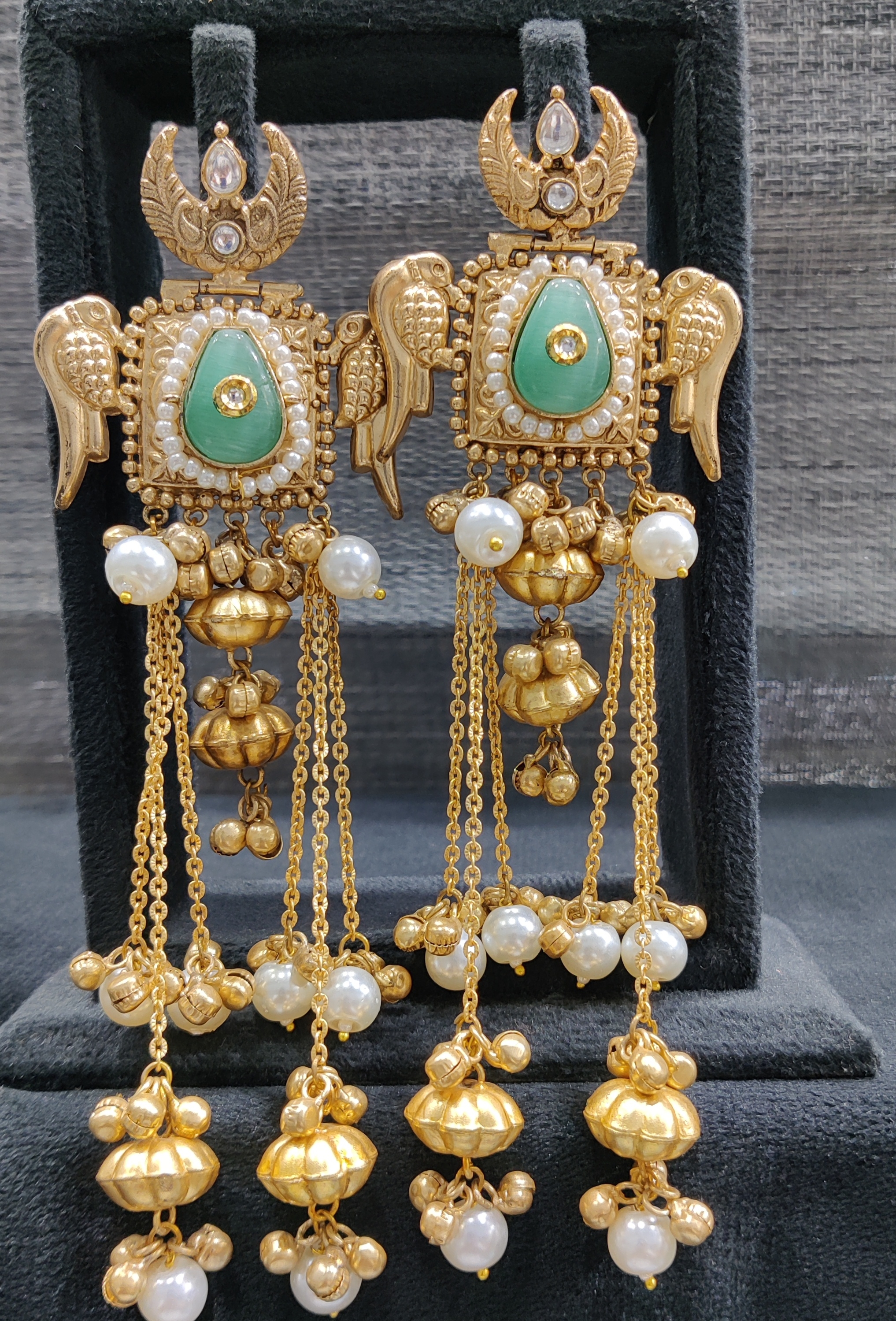 Silver replica earrings #102