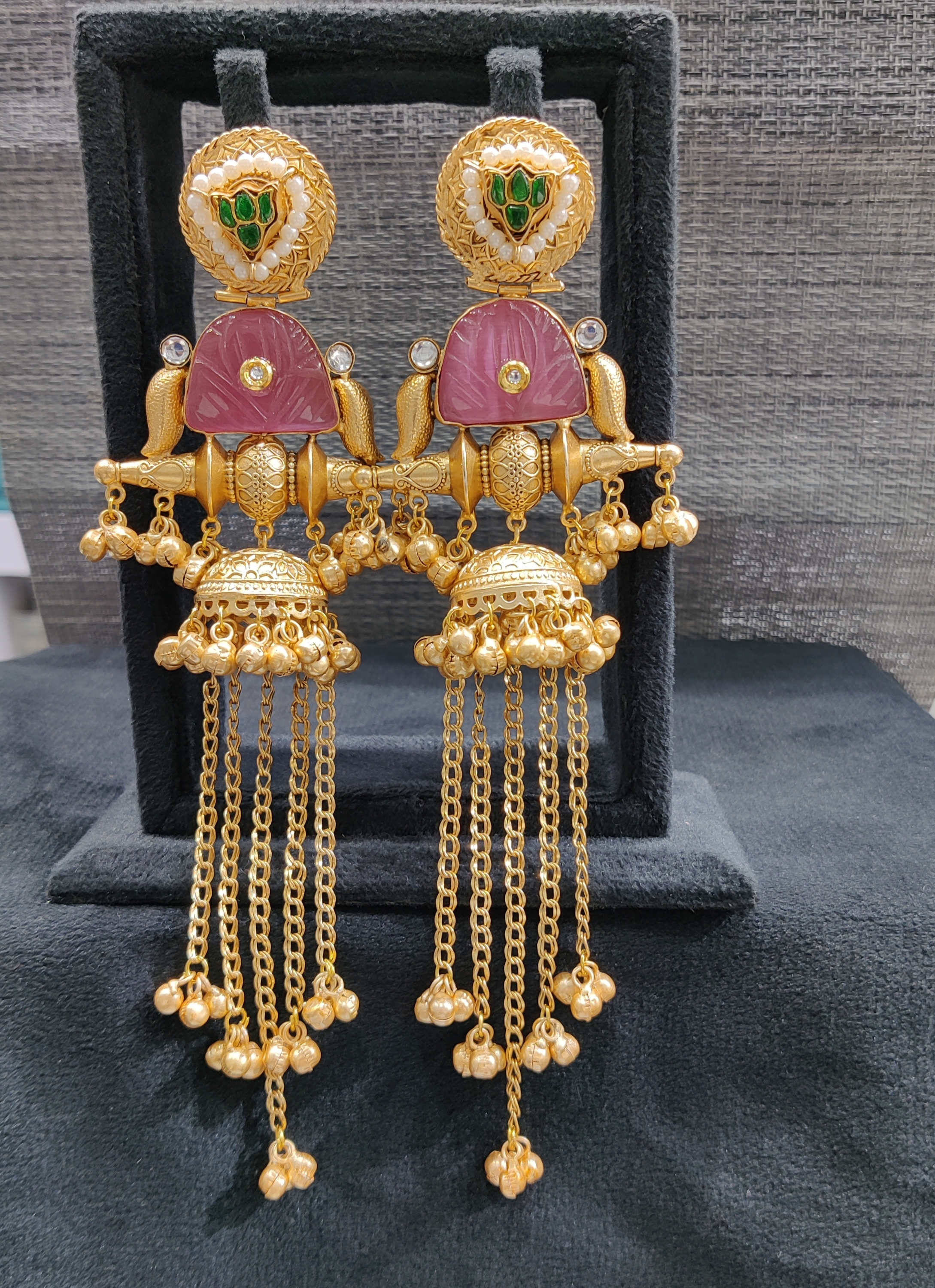 Silver replica earrings