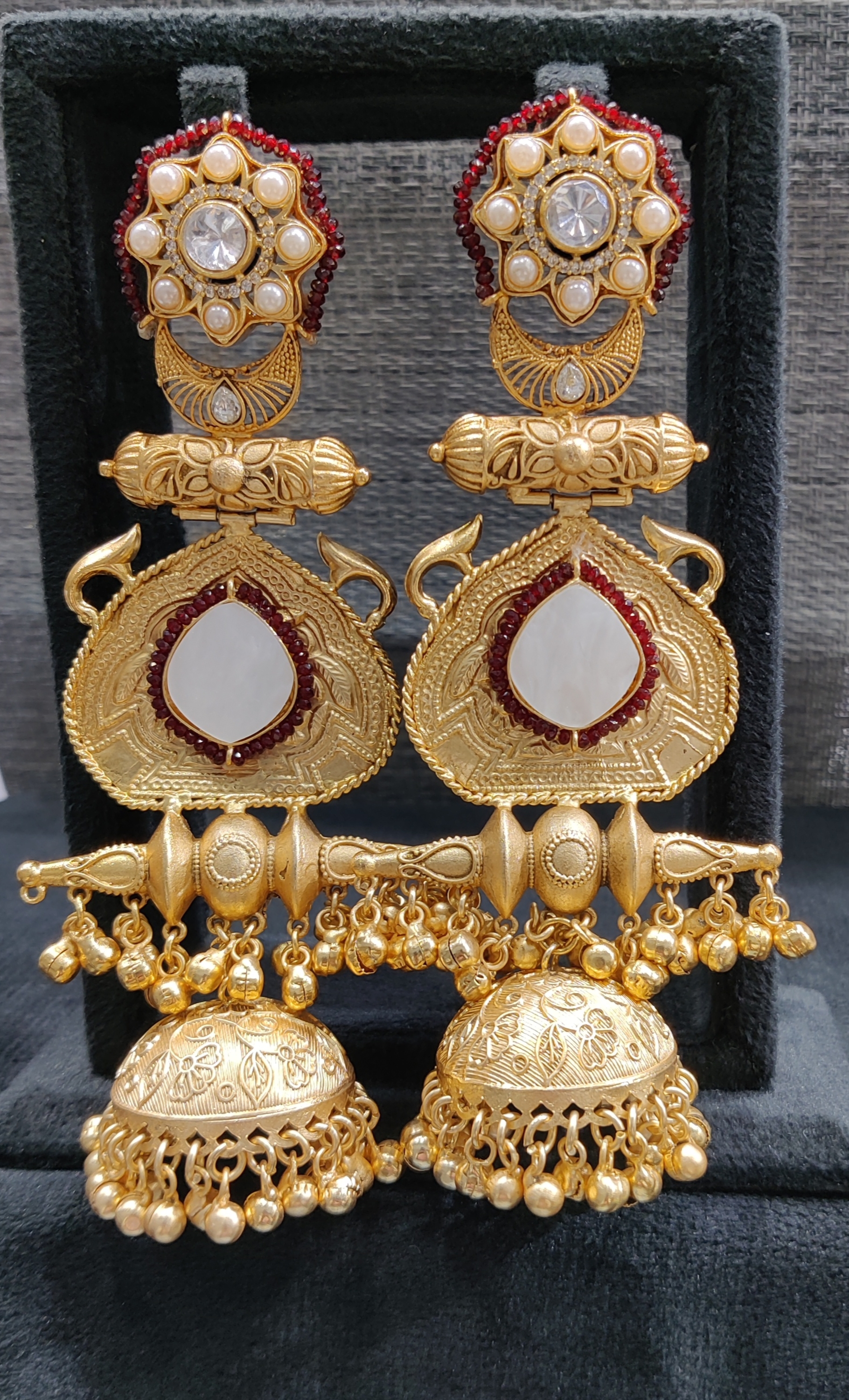 Silver replica earrings