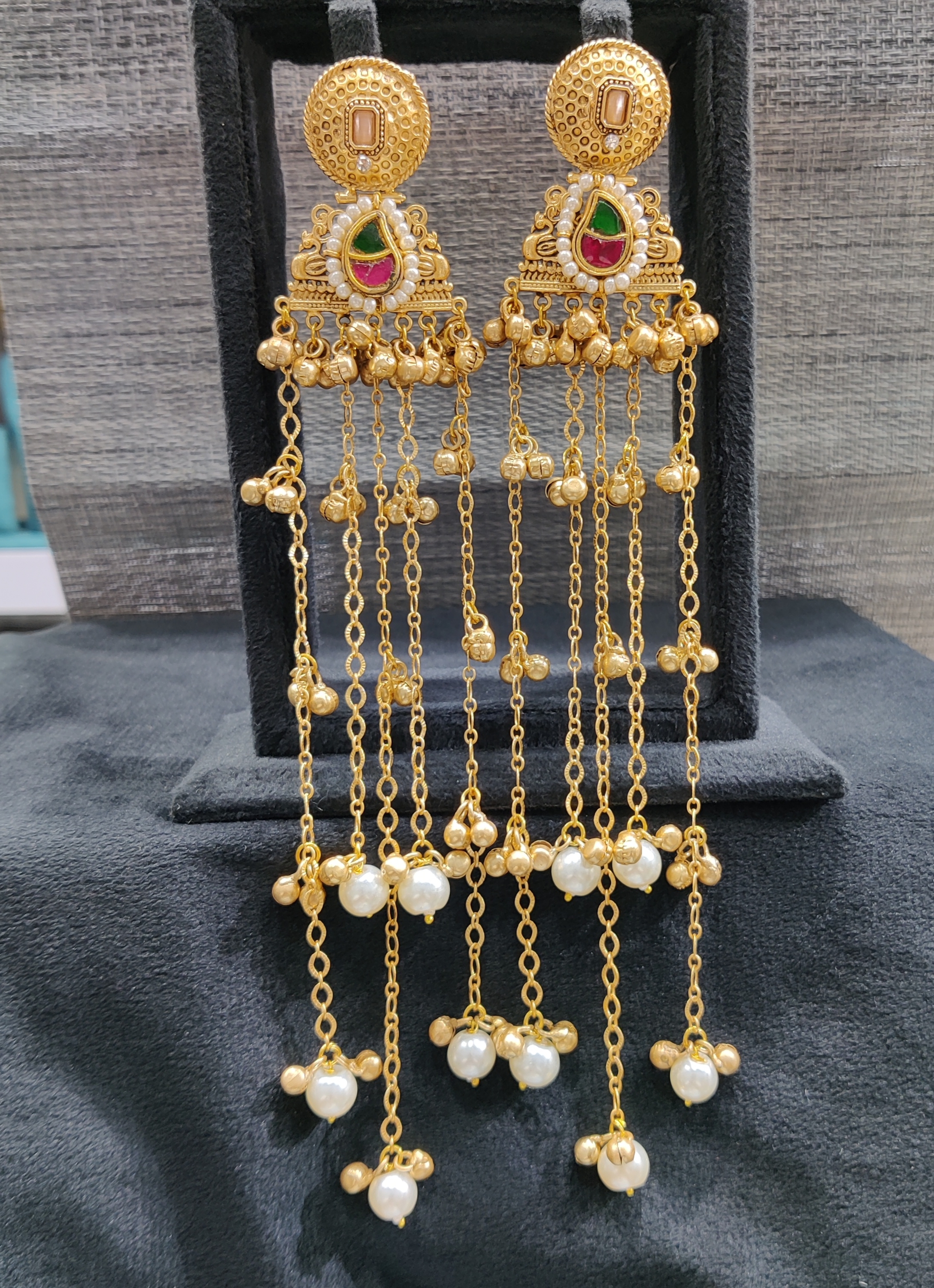 Silver replica earrings