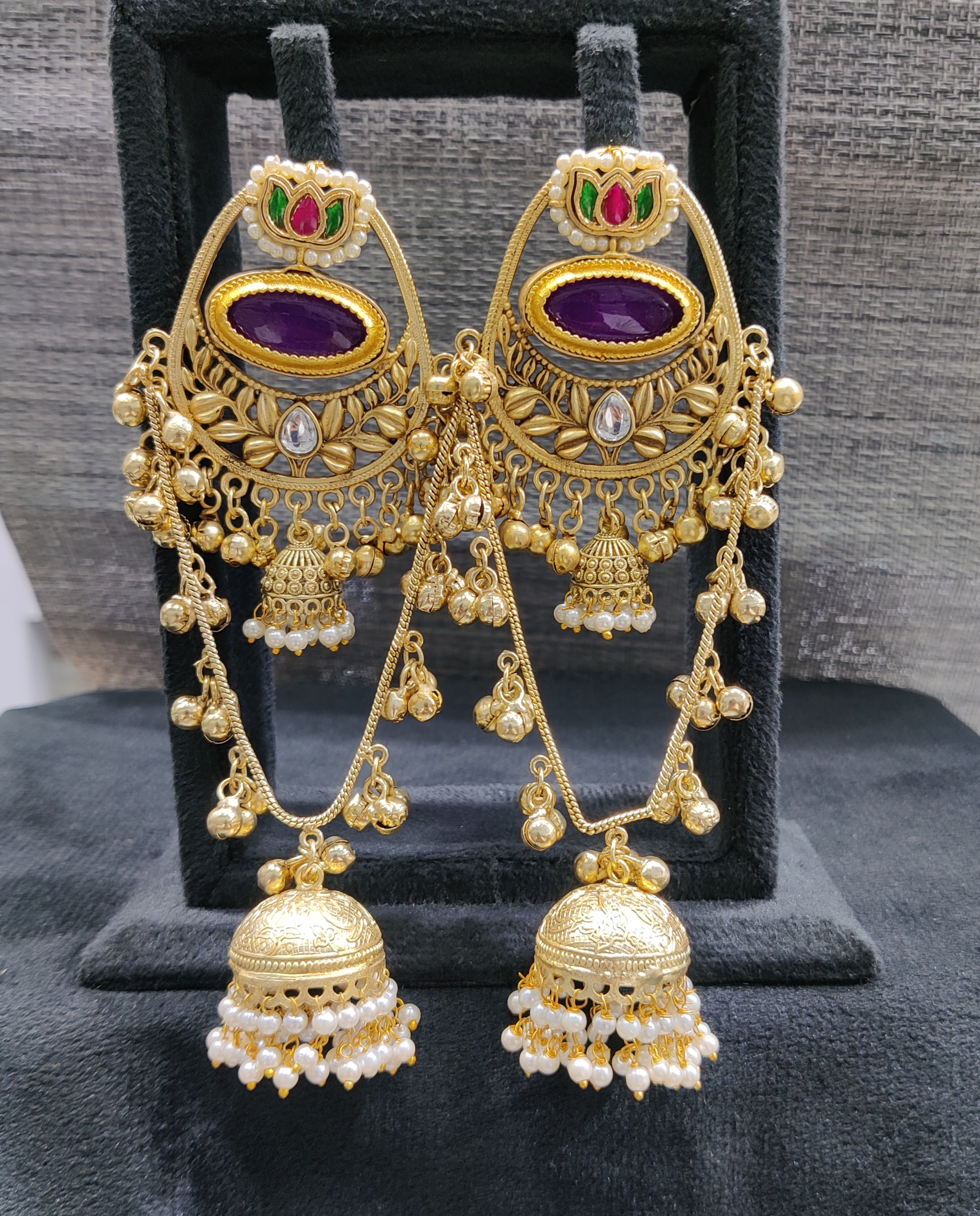 Silver replica earrings