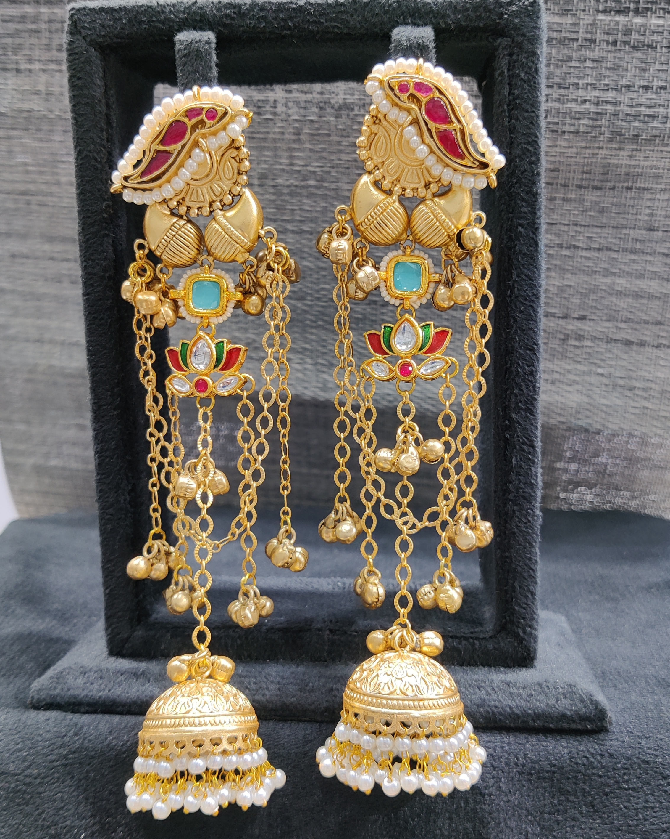 Silver replica earrings