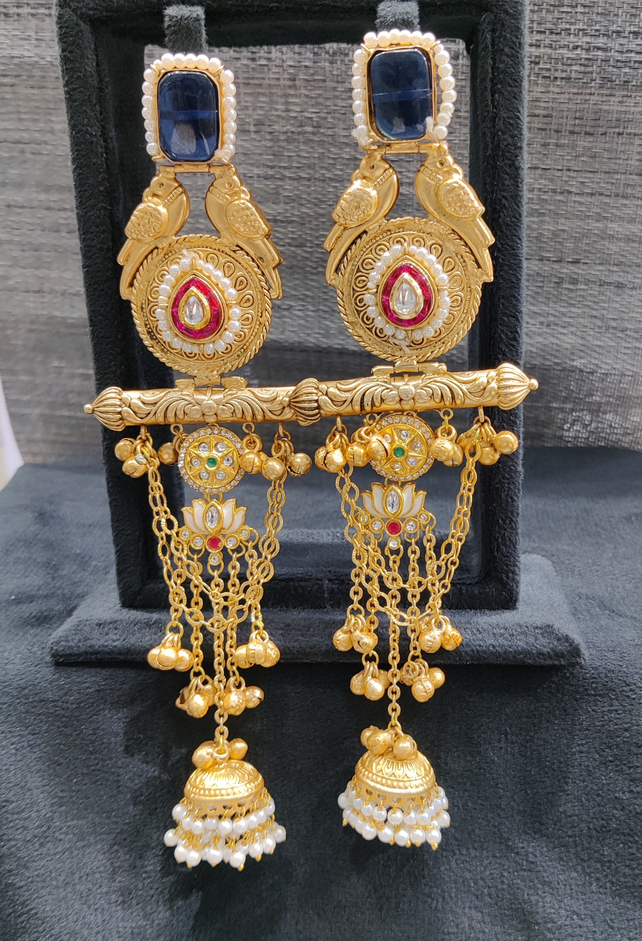 Silver replica earrings