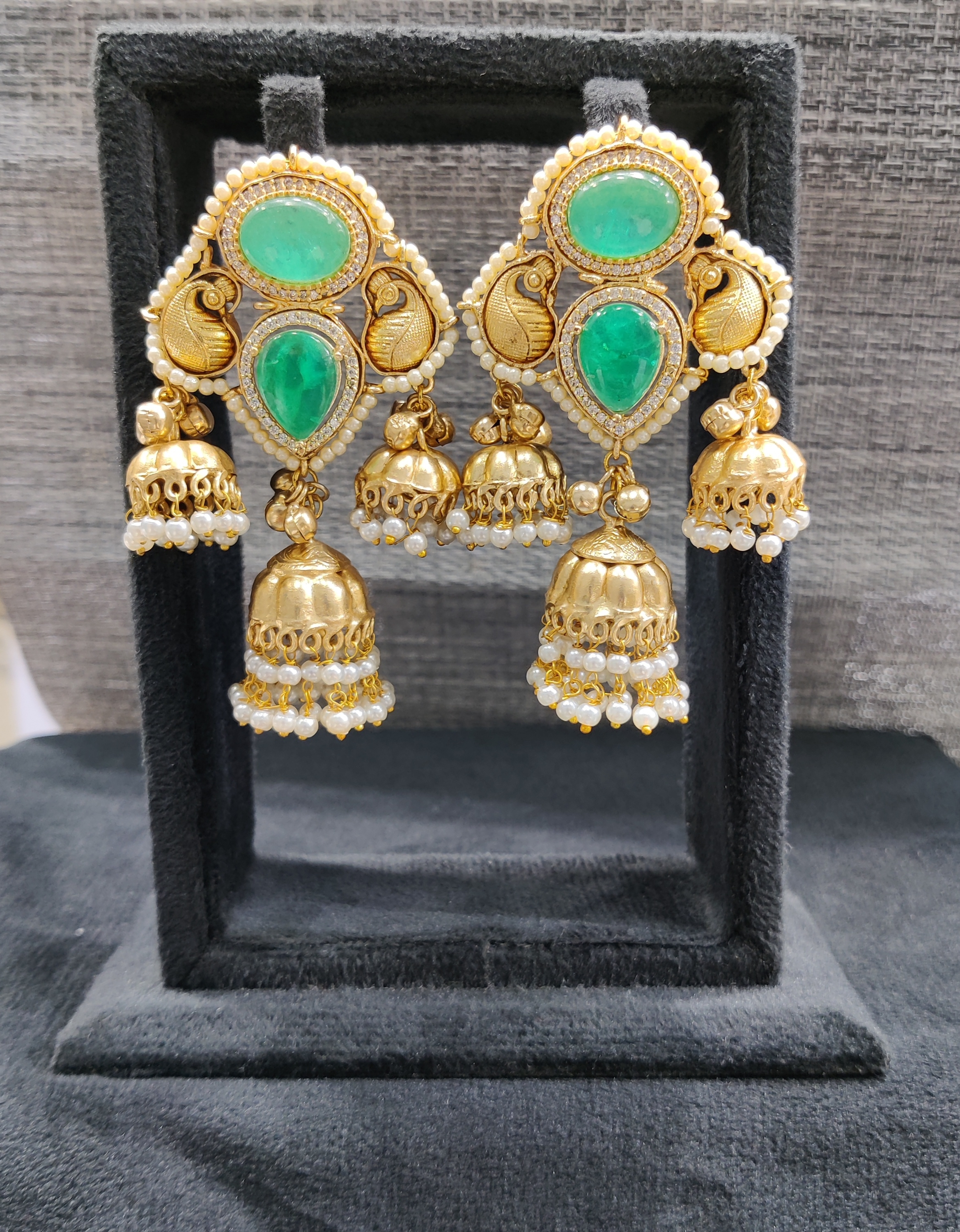 Silver replica earrings