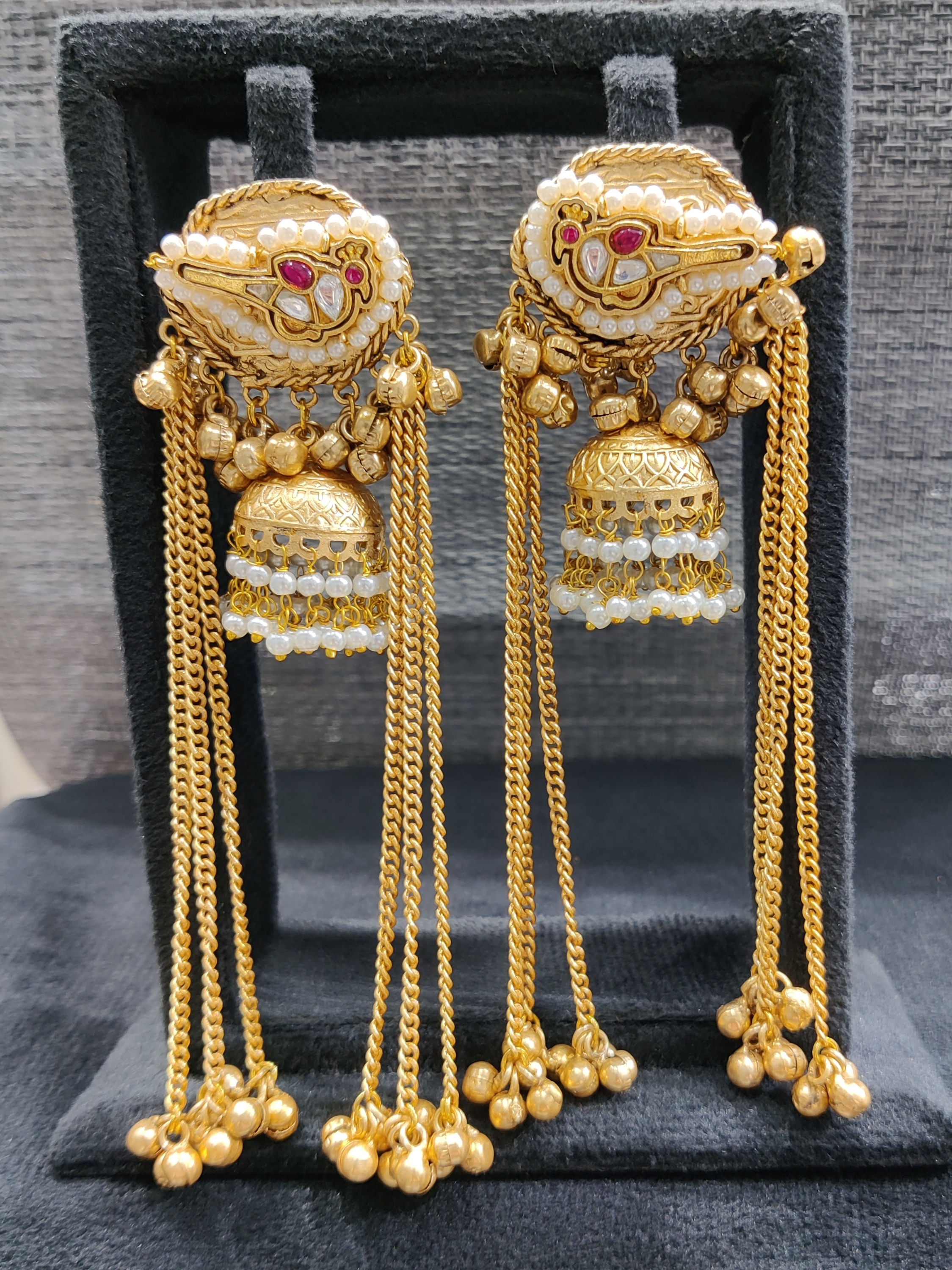 Silver replica earrings