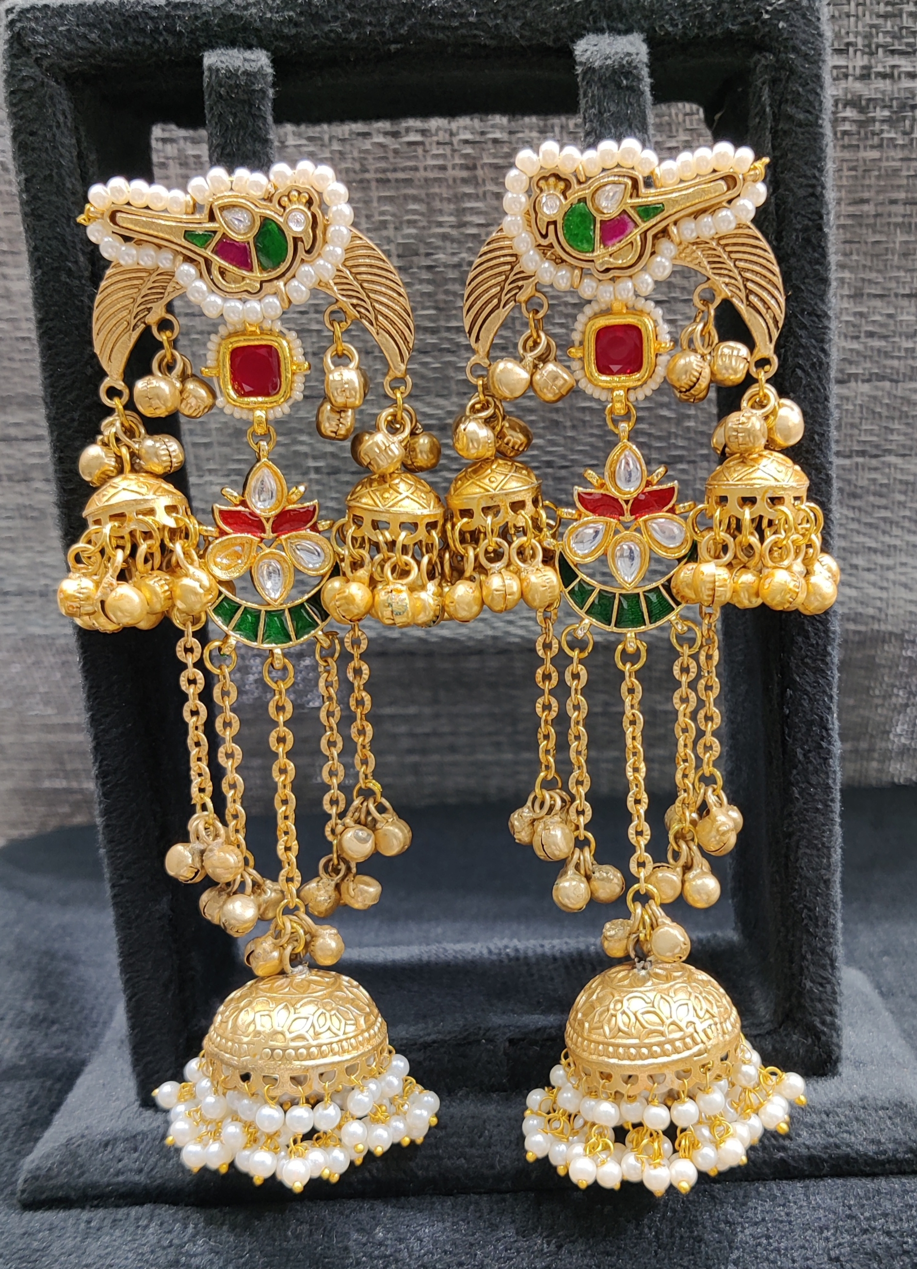 Silver replica earrings