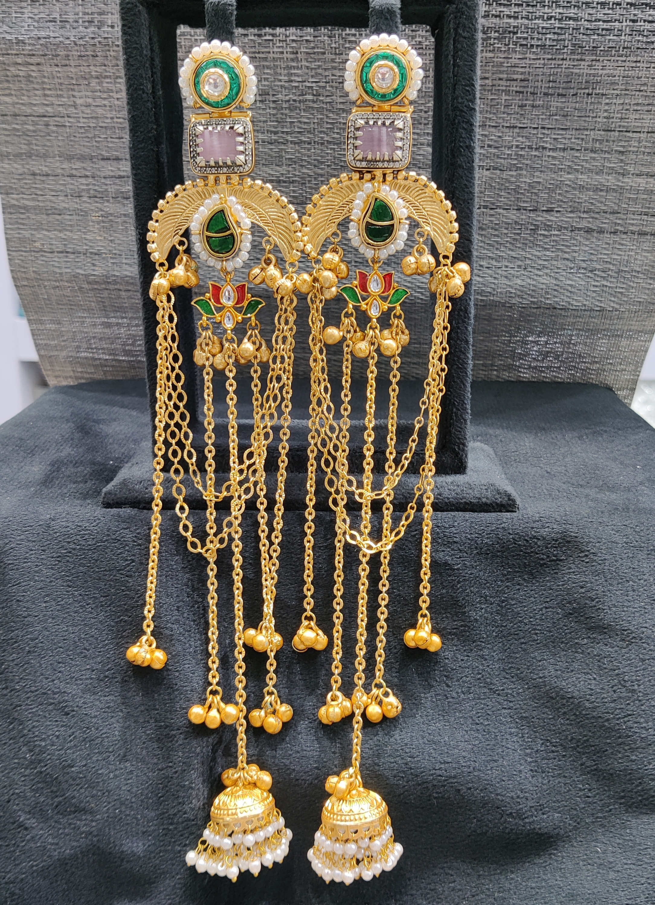 Silver replica earrings