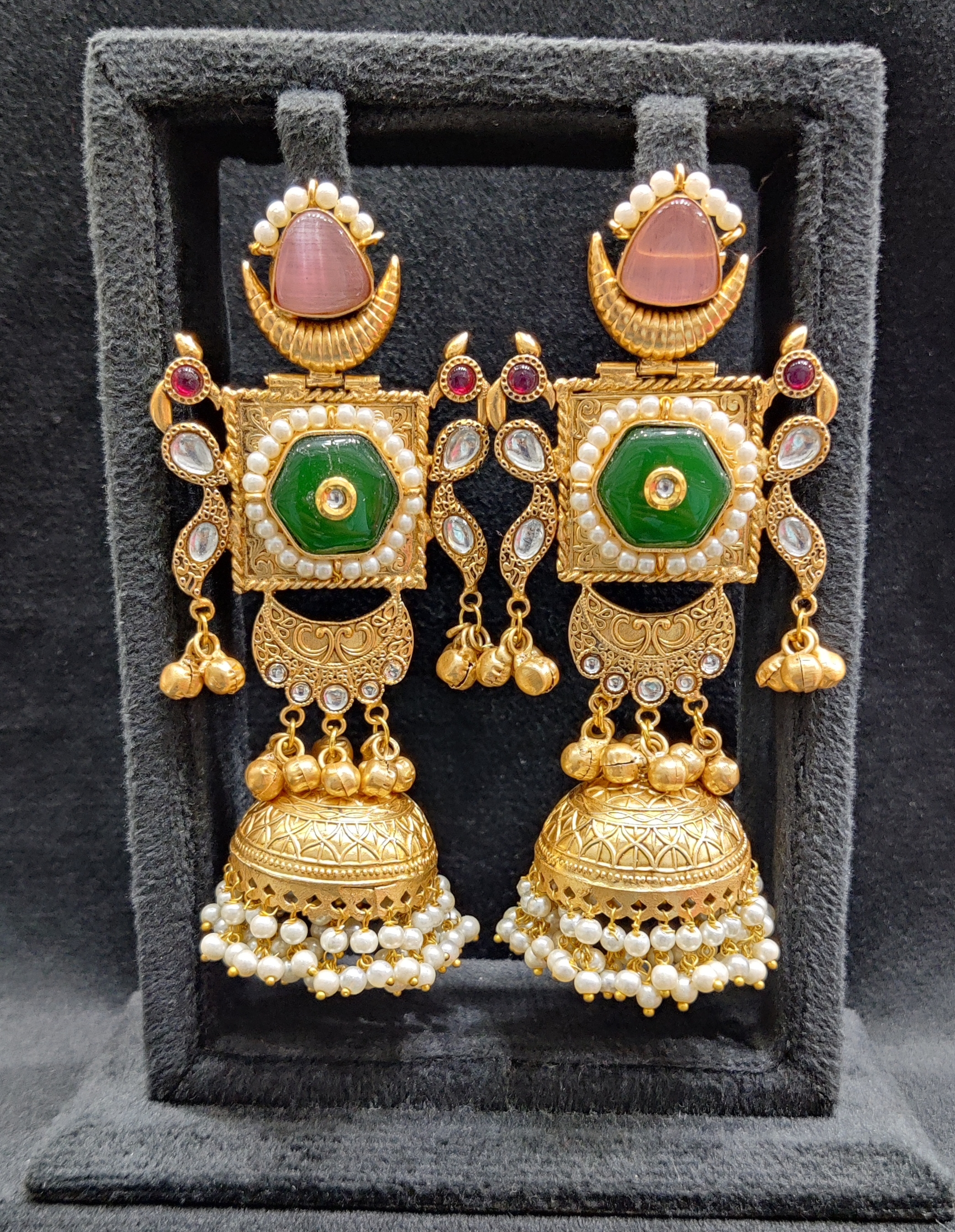 Silver replica earrings