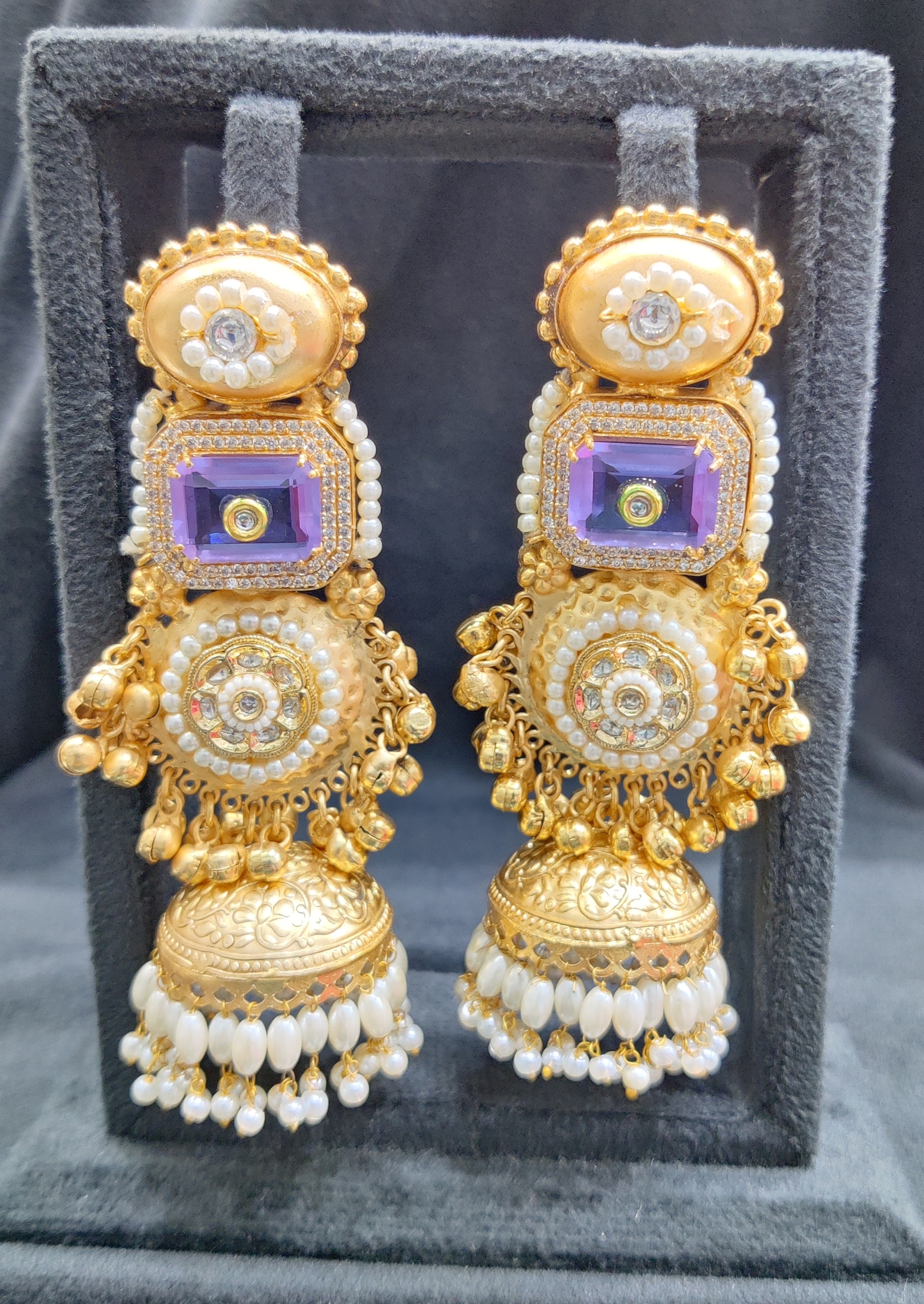 Silver replica earrings