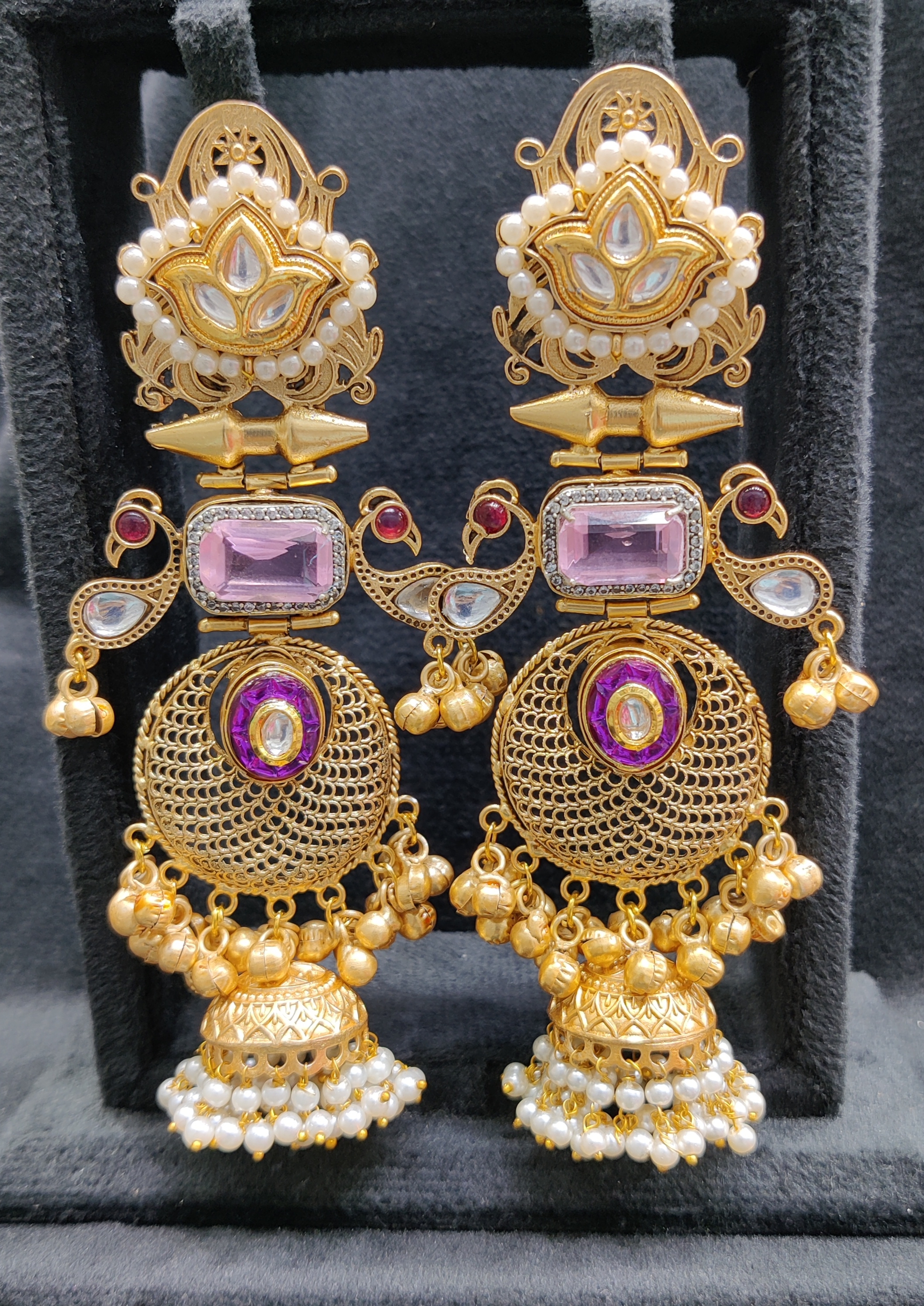 Silver replica earrings