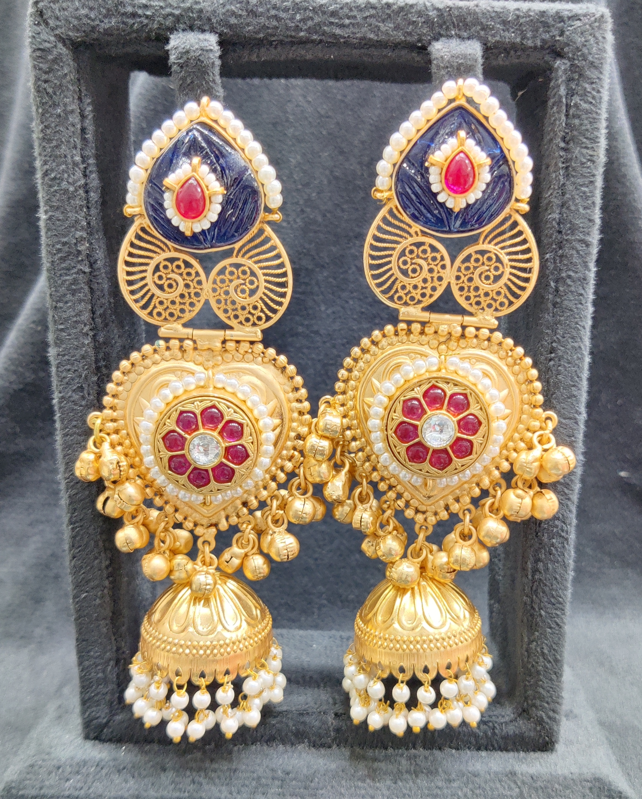 Silver replica earrings