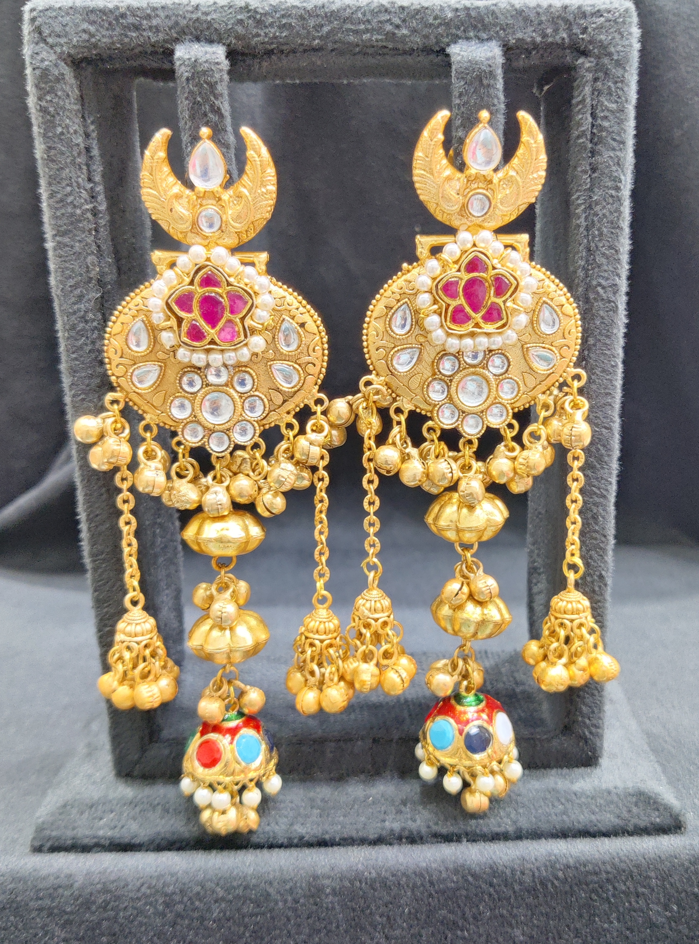 Silver replica earrings